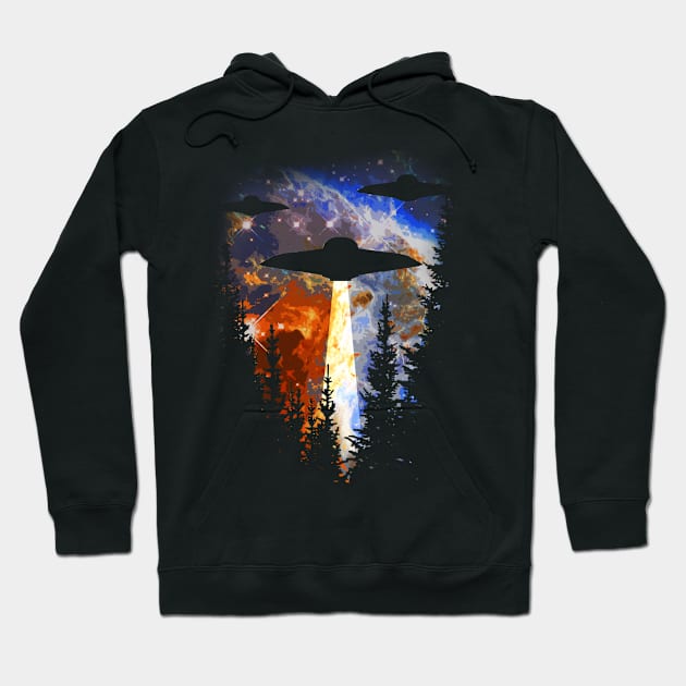 I Believe - UFOs over the Woods Hoodie by robotface